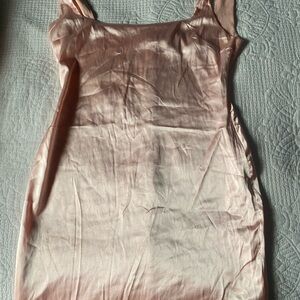 Fashion Nova Blush Satin Dress